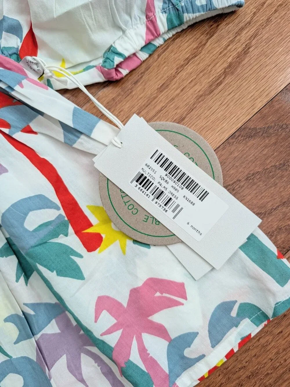 NWT Stella McCartney Kids Palm Tree Dress - 6 Months